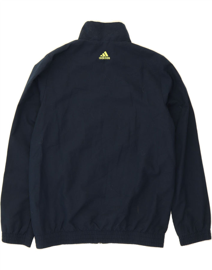 ADIDAS Boys Graphic Tracksuit Top Jacket 11-12 Years Navy Blue Vintage Adidas and Second-Hand Adidas from Messina Hembry 