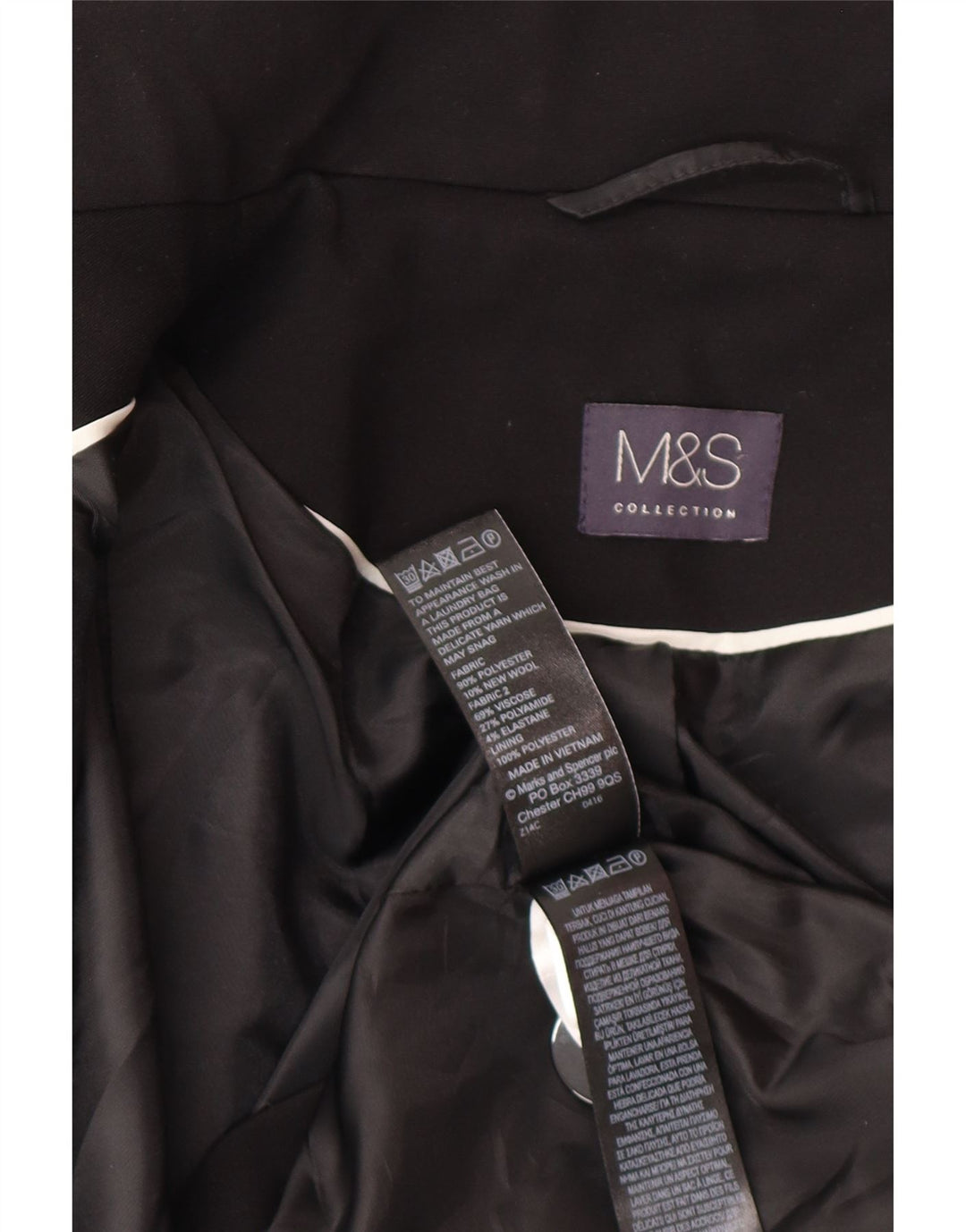 Marks & Spencer Γυναικείο μπουφάν UK 14 Large Grey Flecked Polyester