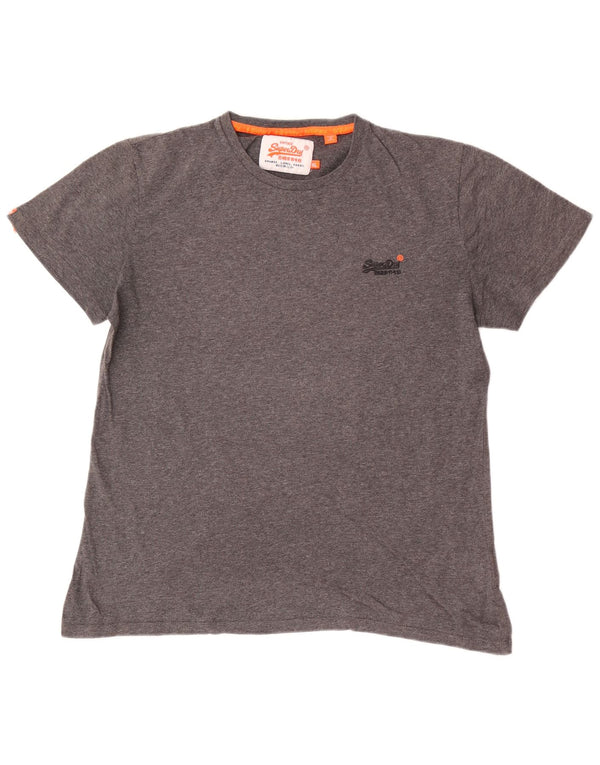 Superdry Ανδρικό T-Shirt Top XL Γκρι βαμβακερό