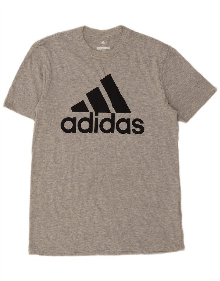 Ανδρικό γραφικό T-Shirt Adidas Top Medium Grey Flecked Polyester
