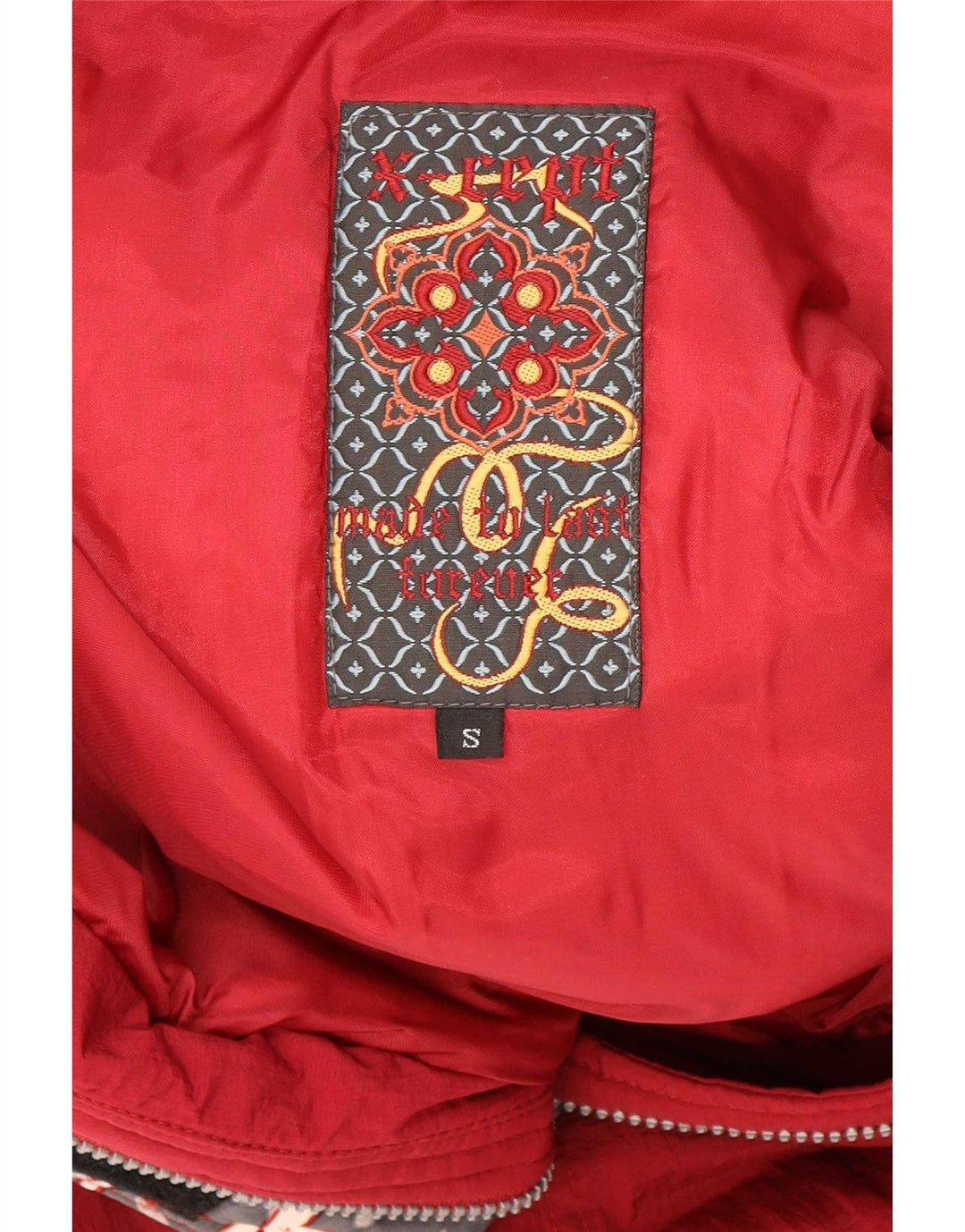X-Cape γυναικεία φόρμα σκι UK 10 Small Red Geometric Nylon