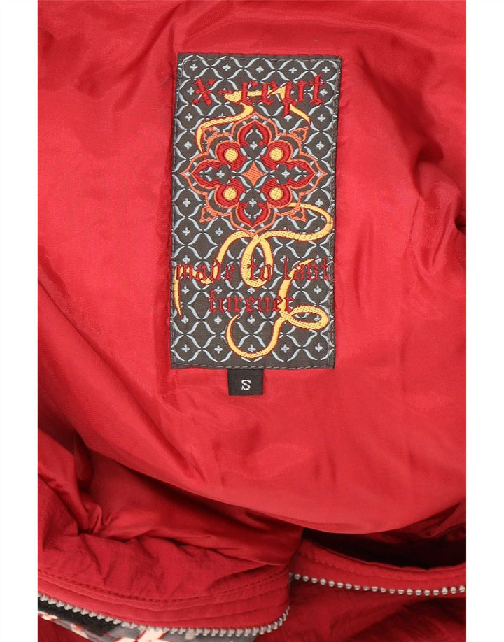 X-Cape γυναικεία φόρμα σκι UK 10 Small Red Geometric Nylon