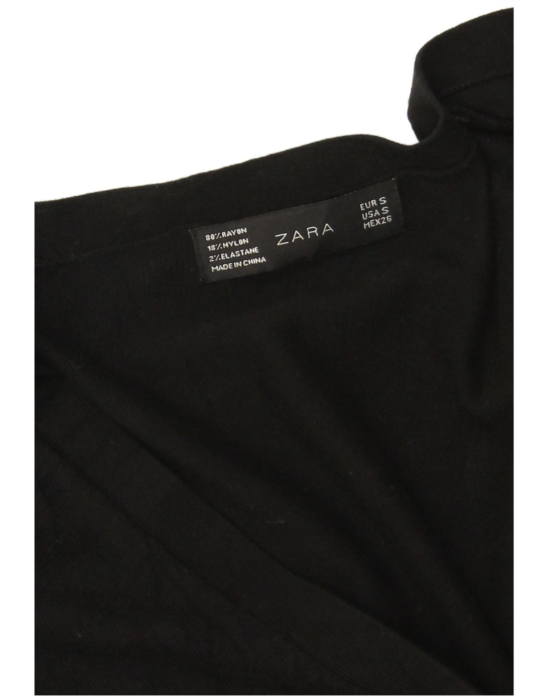 Zara Γυναικεία Ζακέτα UK 10 Small Black Rayon