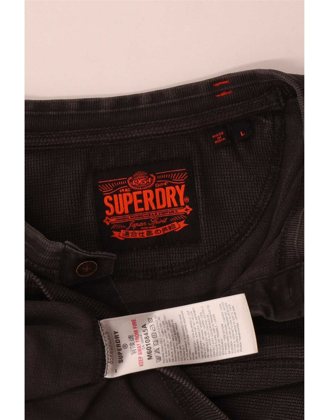 Ανδρικό μπλουζάκι Superdry μακρυμάνικο μεγάλο γκρι βαμβακερό
