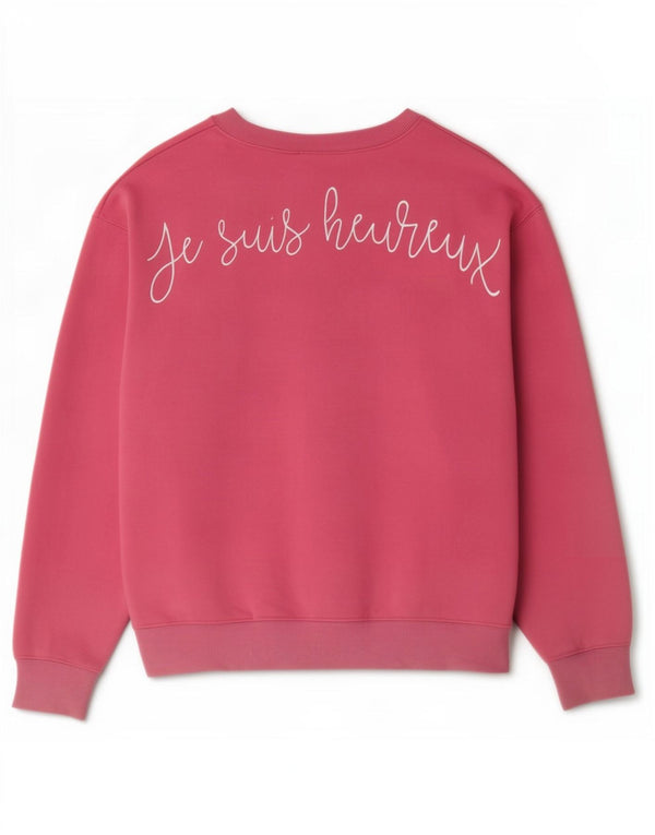 Topshop Γυναικεία γραφικά υπερμεγέθη φούτερ Jumper UK 10 Small Pink Cotton