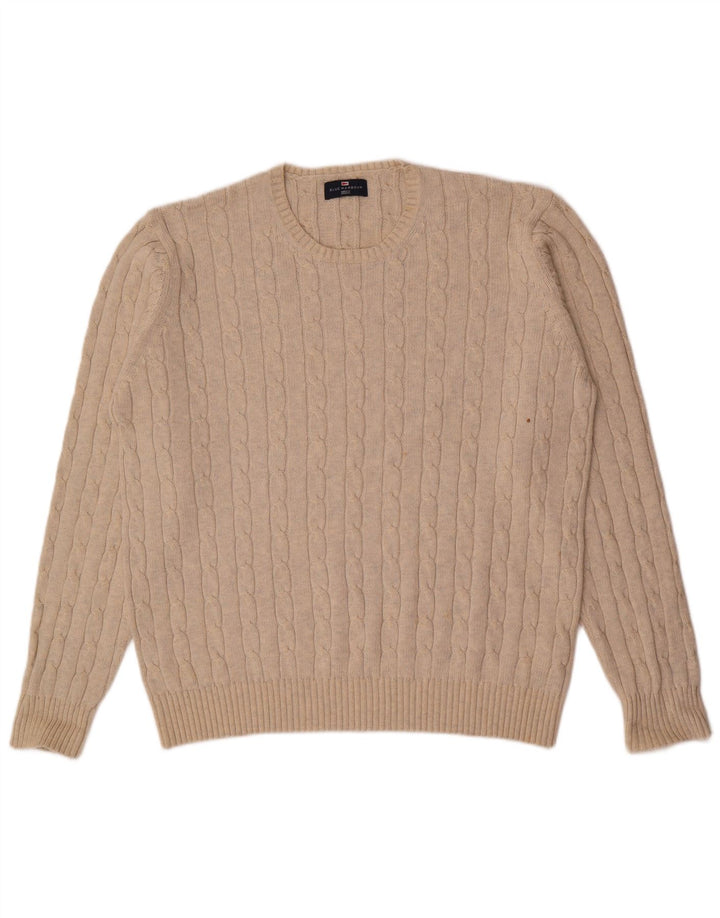 Ανδρικό πουλόβερ Marks & Spencer Crew Neck Jumper XL Beige
