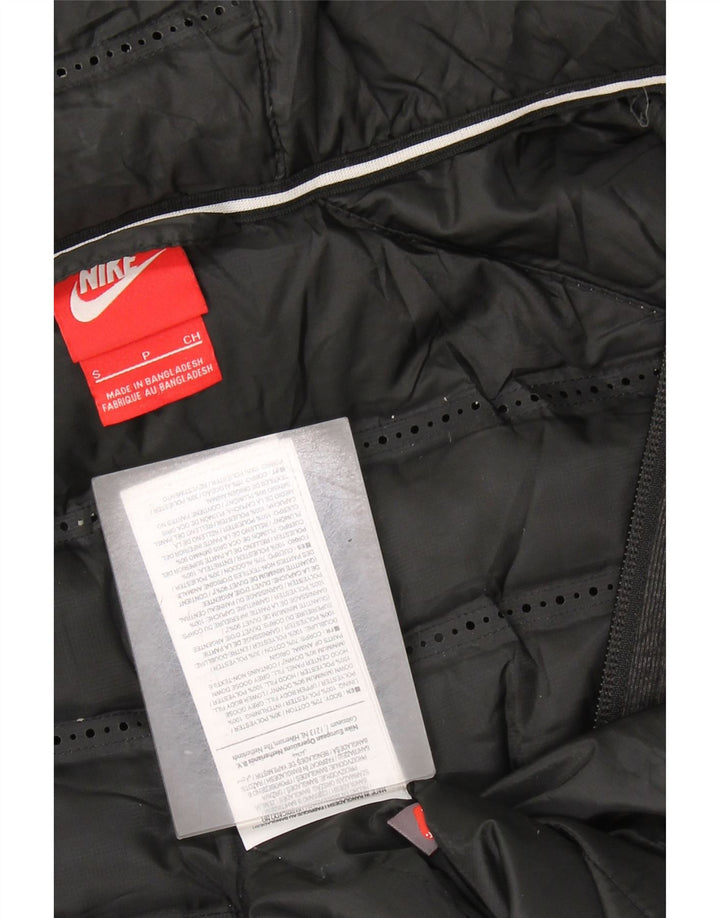 NIKE Γυναικείο παλτό με κουκούλα αντιανεμικό UK 10 Small Grey Polyester