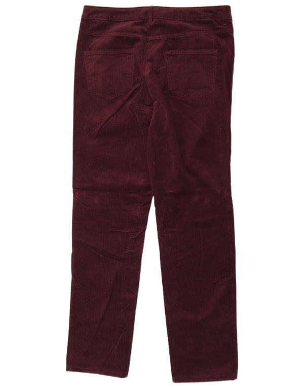 Marks & Spencer Γυναικείο ψηλόμεσο κοτλέ παντελόνι UK 16 Large W32 L31 Pur