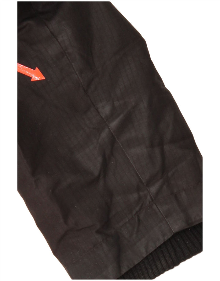 Superdry γυναικείο μπουφάν με κουκούλα αντιανεμικό UK 14 μεγάλο μαύρο πολυεστέρα