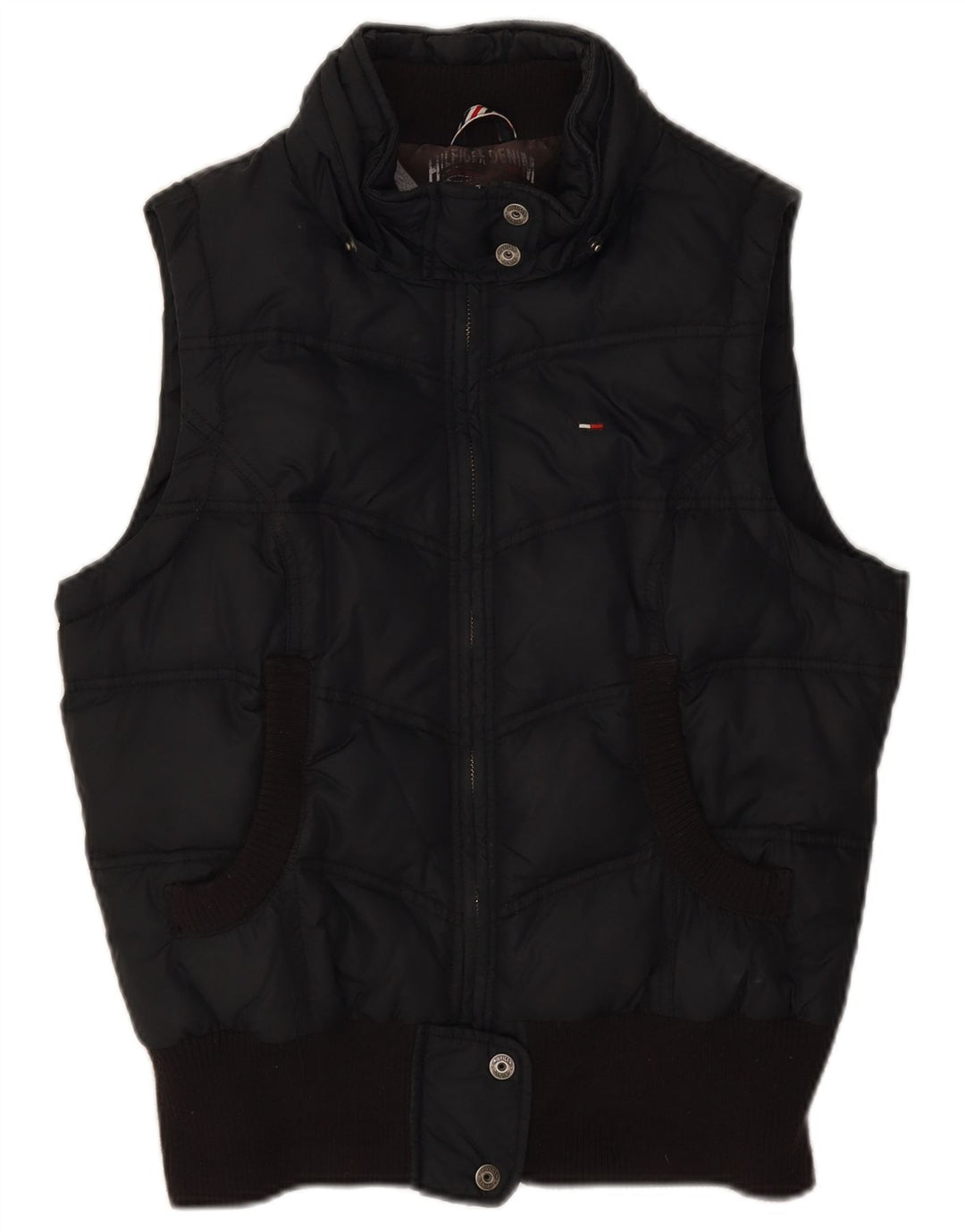 Tommy Hilfiger Γυναικεία επένδυση Gilet UK 14 Large Μαύρος Πολυεστέρας