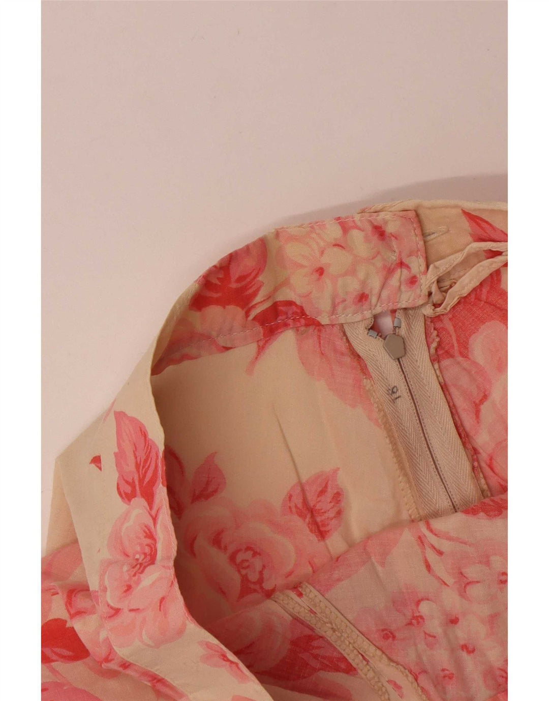 Vintage Γυναικεία Maxi Flared Φούστα W26 Small Red Floral