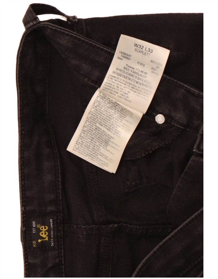 Lee Womens Scarlett Skinny Jeans W32 L29 Μαύρο βαμβακερό