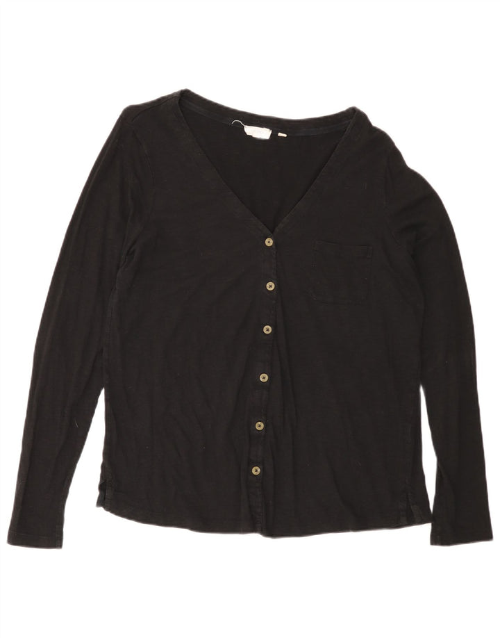 FAT FACE Γυναικείο πουκάμισο Μπλούζα UK 16 Large Μαύρο