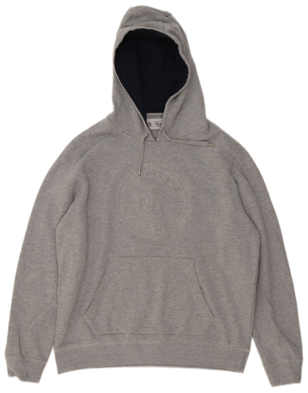 Ανδρικό Penguin Graphic Hoodie Jumper μεγάλο γκρι βαμβακερό