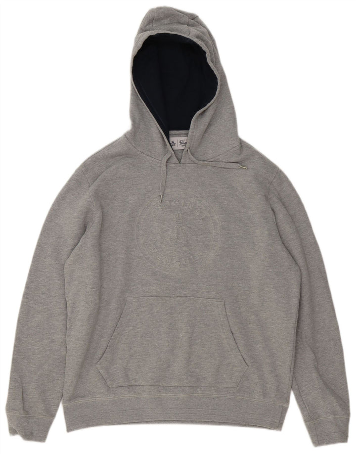 Ανδρικό Penguin Graphic Hoodie Jumper μεγάλο γκρι βαμβακερό