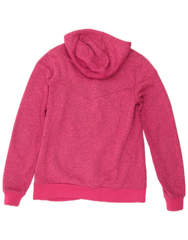 Jack Wolfskin γυναικείο πουλόβερ με κουκούλα με φερμουάρ UK 12/14 Medium Pink Flecked