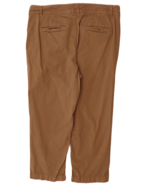 FAT FACE Womens Farnham Cropped Trousers UK 10 Small W28 L19 Beige