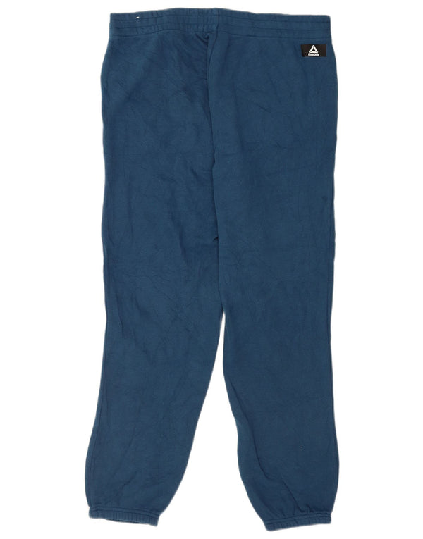 Reebok γυναικεία φόρμα παντελόνια Joggers UK 14 Large Navy Blue Cotton