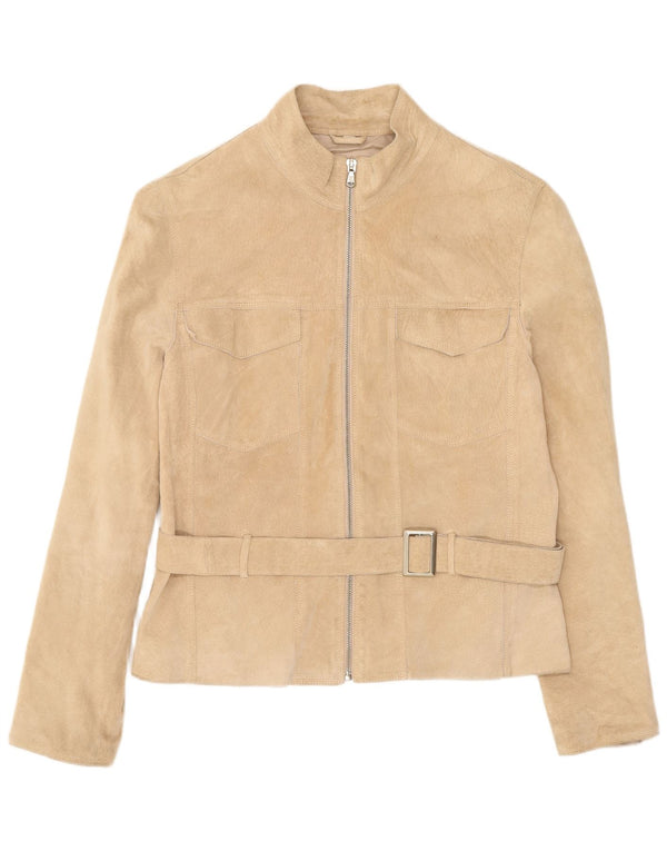 Vintage Γυναικείο Suede Jacket IT 48 XL Beige Leather