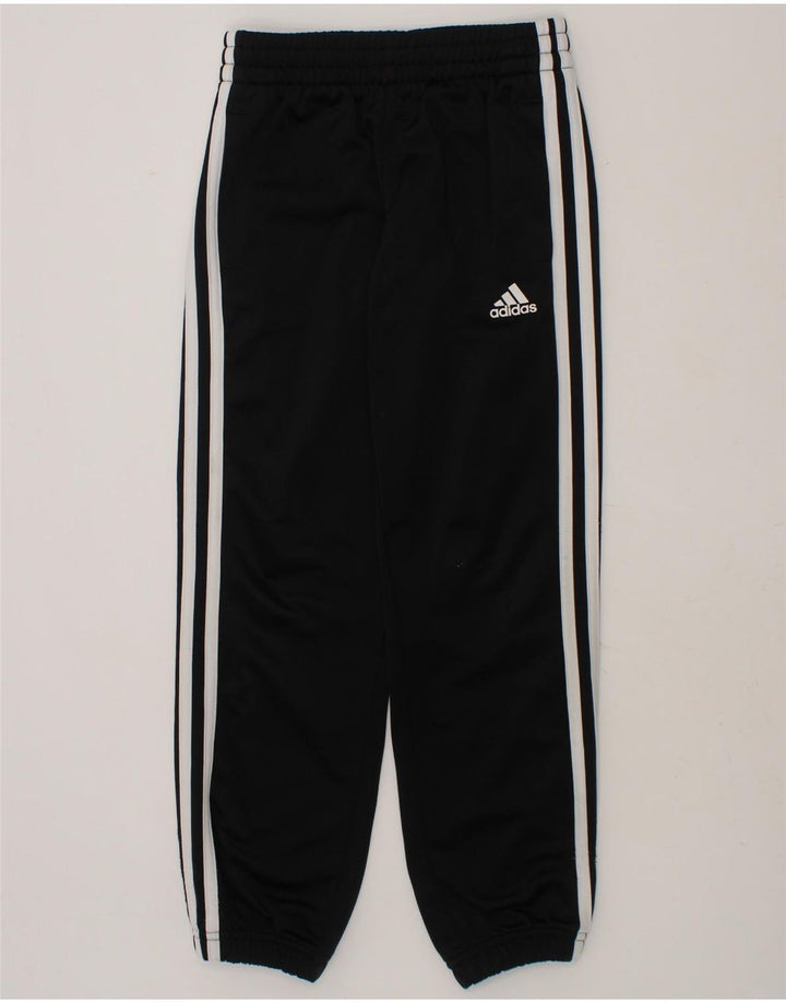 ADIDAS Boys Tracksuit Trousers Joggers 5-6 Years  Black Polyester Vintage Adidas and Second-Hand Adidas from Messina Hembry 