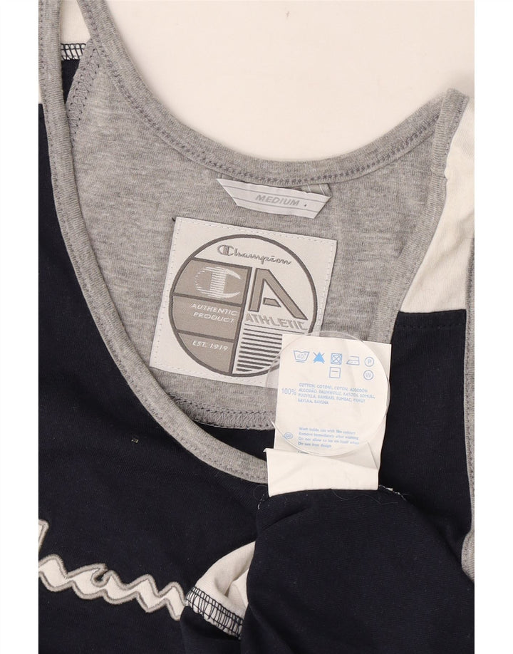 Ανδρικό γραφικό γιλέκο Champion Top Medium Navy Blue Colourblock Βαμβακερό
