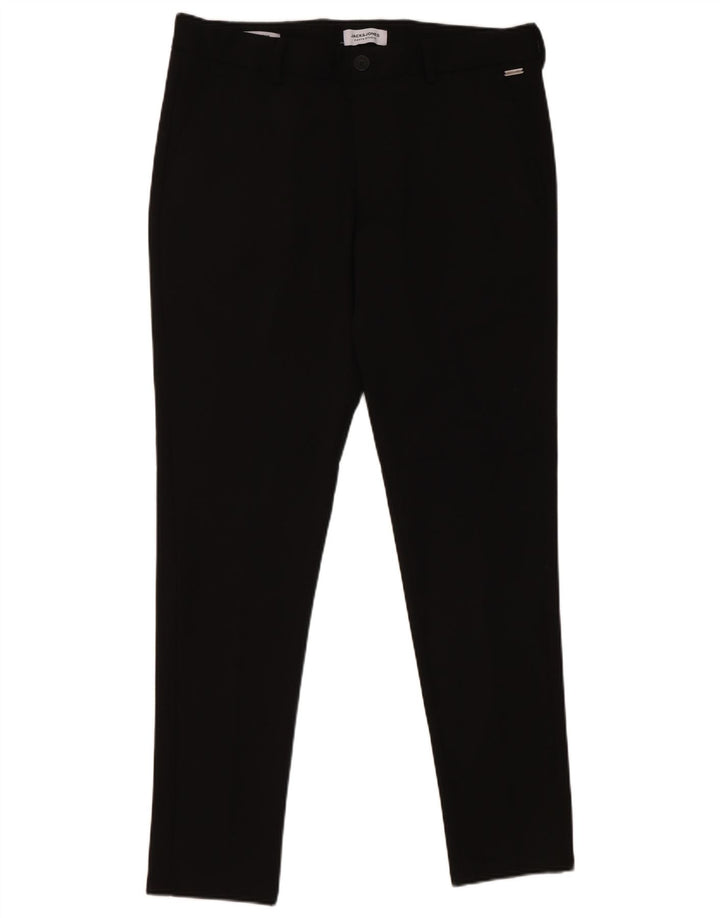 Jack & Jones Ανδρικό Slim Casual Παντελόνι W34 L32 Μαύρο πολυεστέρα