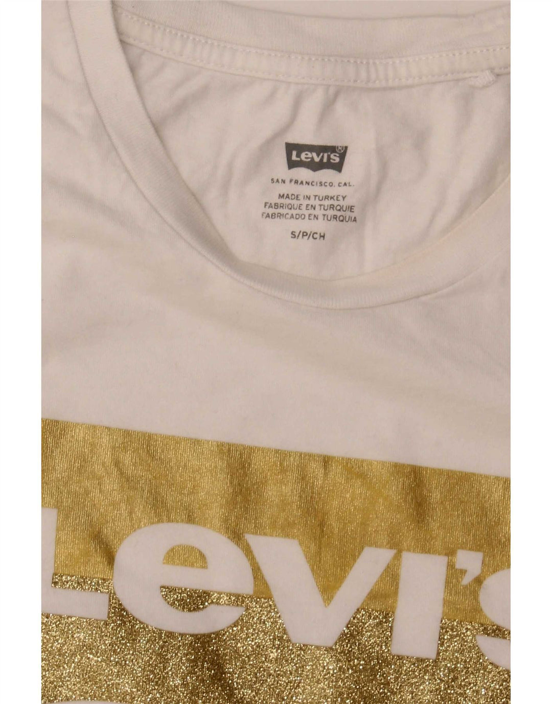 Γυναικείο γραφικό T-Shirt Levi's Top UK 10 Small White