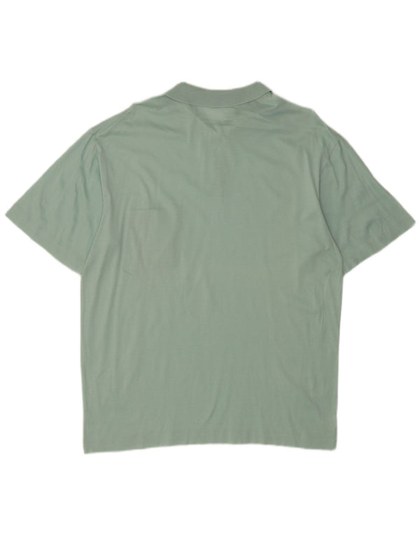 Les Copains Mens Polo Shirt IT 52 Large Green Cotton