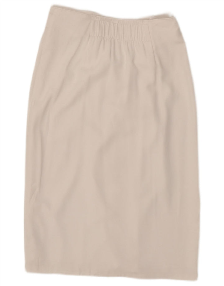 MARKS & SPENCER Γυναικεία ίσια φούστα UK 12 Medium W30 White Polyester