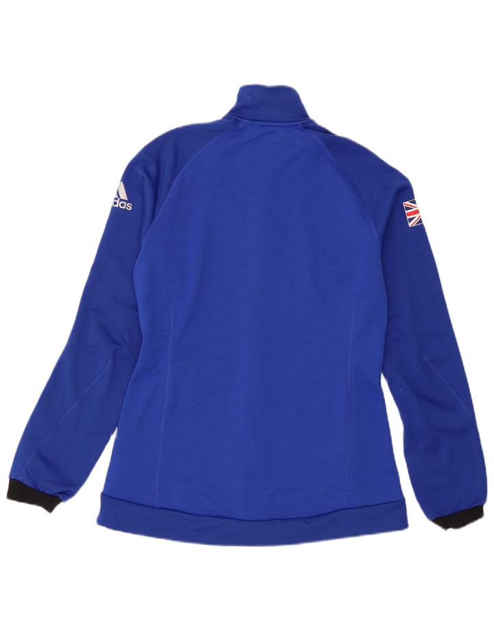 Γυναικεία αθλητική φόρμα Adidas Top Jacket UK 12 Medium Blue Polyester