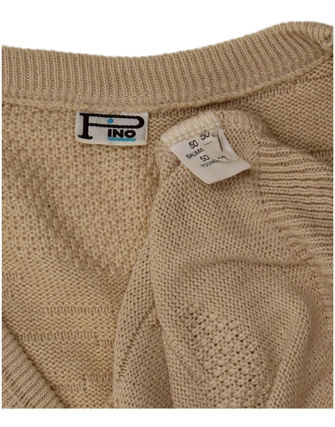 Vintage ανδρικό γιλέκο Tank Top IT 50 Βαμβακερό μεσαίο μπεζ