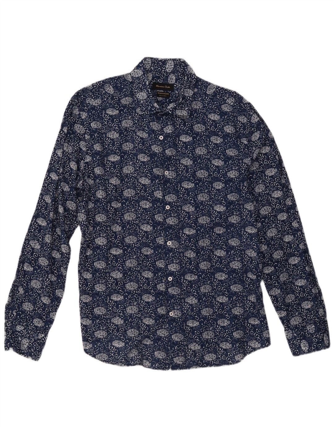 Ανδρικό πουκάμισο Massimo Dutti XL Navy Blue Floral