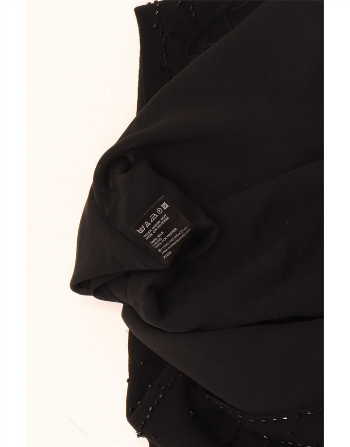 Marks & Spencer Γυναικεία Αμάνικη Μπλούζα Τοπ UK 20 2XL Μαύρο Μεταξωτό