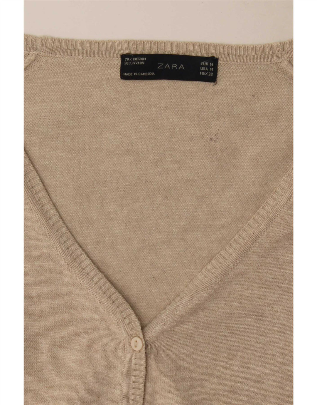 Zara Γυναικεία Ζακέτα UK 12 Medium Beige