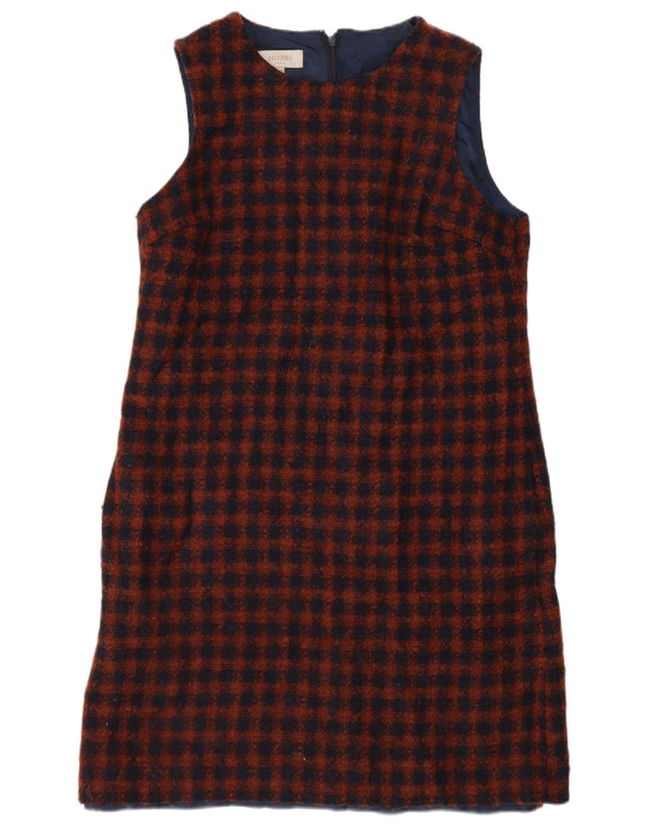 Γυναικείο αμάνικο φόρεμα Hobbs Shift UK 12 Medium Navy Blue Check Wool