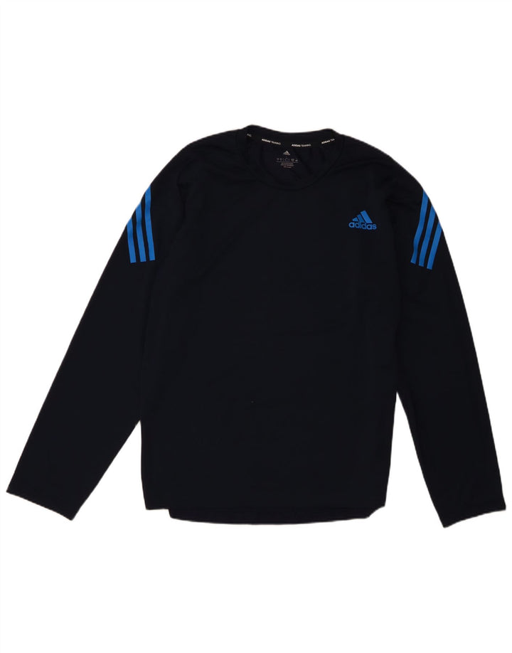Ανδρικό τοπ Adidas μακρυμάνικο μεγάλο μπλε ναυτικό πολυεστέρας