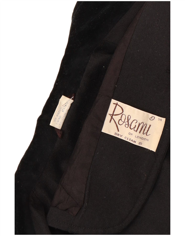 Rosami Γυναικείο μπουφάν blazer UK 14 Large Black Acetate