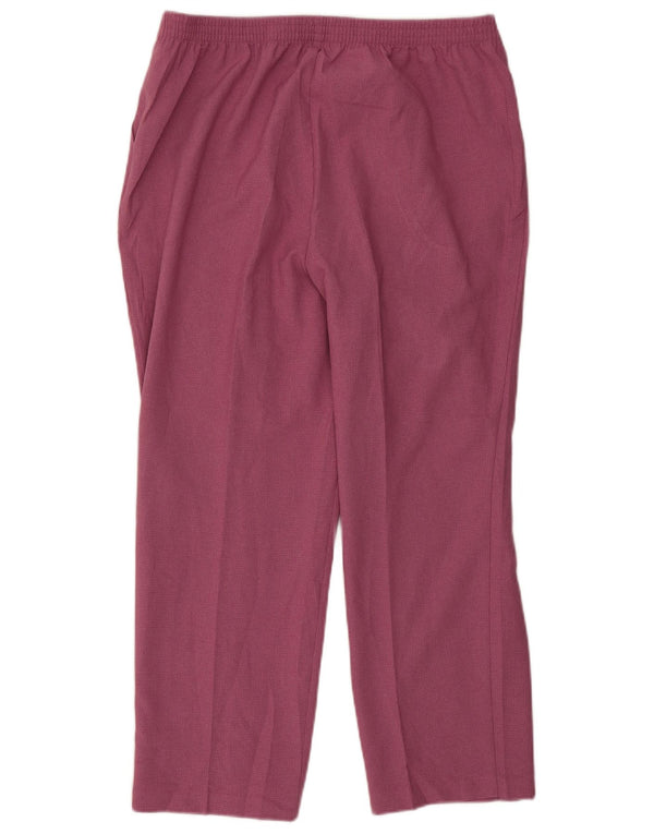 Marks & Spencer Γυναικείο Cropped Παντελόνι UK 18 XL W38 L26 Pink Check