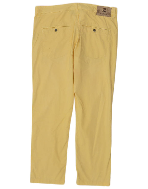 Ar and J. Mens Straight Chino Trousers W36 L28 Yellow