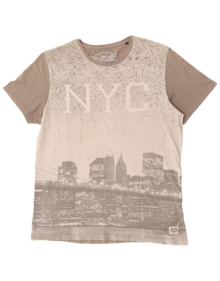 Jack & Jones Ανδρικό γραφικό T-Shirt Top XL Grey