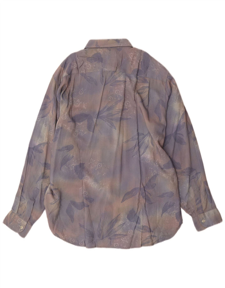 Ανδρικό πουκάμισο VINTAGE Μεγάλη πολύχρωμη φλοράλ βισκόζη