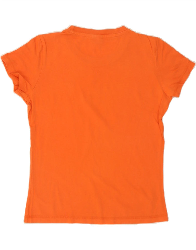 ASICS Womens T-Shirt Top UK 12 Medium Orange Cotton Vintage Asics and Second-Hand Asics from Messina Hembry 