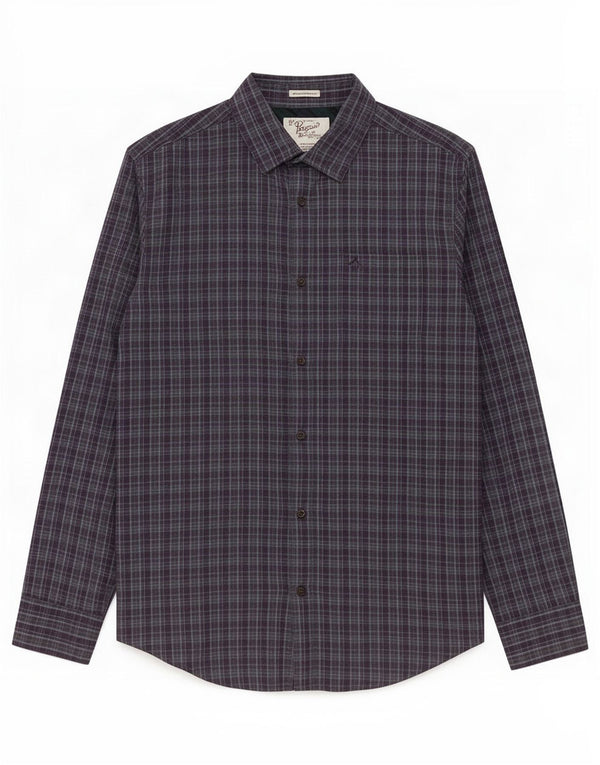 Πουκάμισο Penguin Mens Heritage Slim Fit, μεσαίο μωβ, βαμβακερό