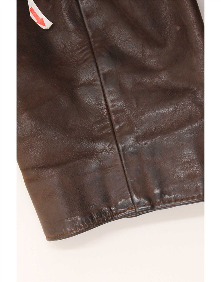 Vintage Ανδρικό Δερμάτινο Μπουφάν UK 36 Small Brown