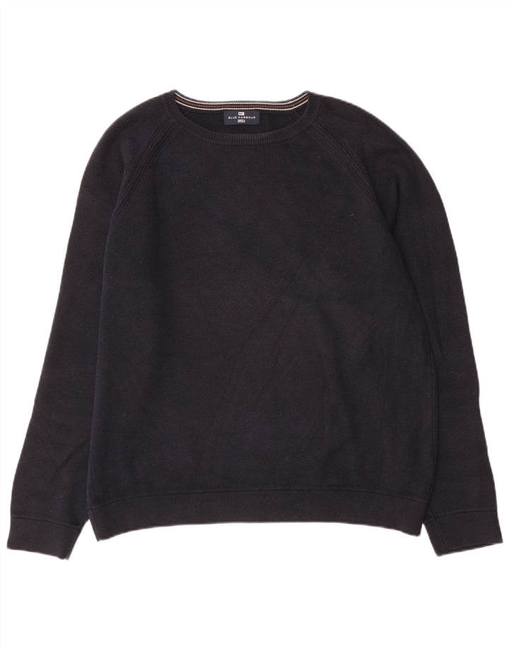 Ανδρικό πουλόβερ Marks & Spencer Autograph Boat Neck Jumper Medium Navy Blue