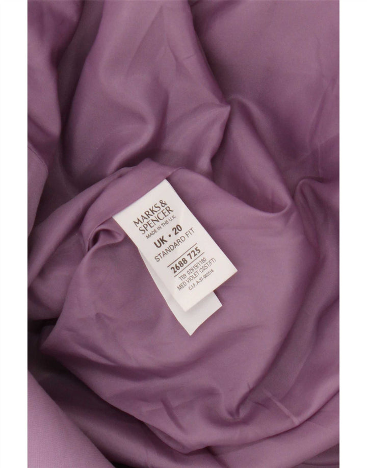 Marks & Spencer Γυναικείο Μπουφάν 2 Κουμπιά Blazer UK 20 2XL Λιλά
