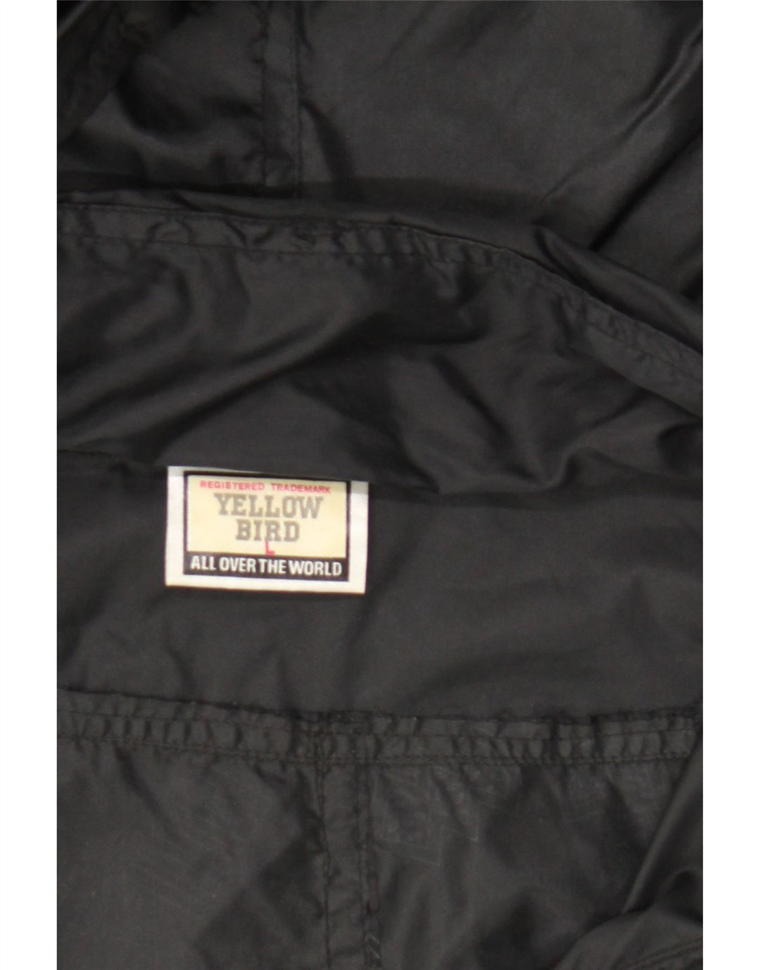 VINTAGE Mens Hooded Pullover Rain Jacket UK 40 Large Black Colourblock Vintage Vintage and Second-Hand Vintage from Messina Hembry 