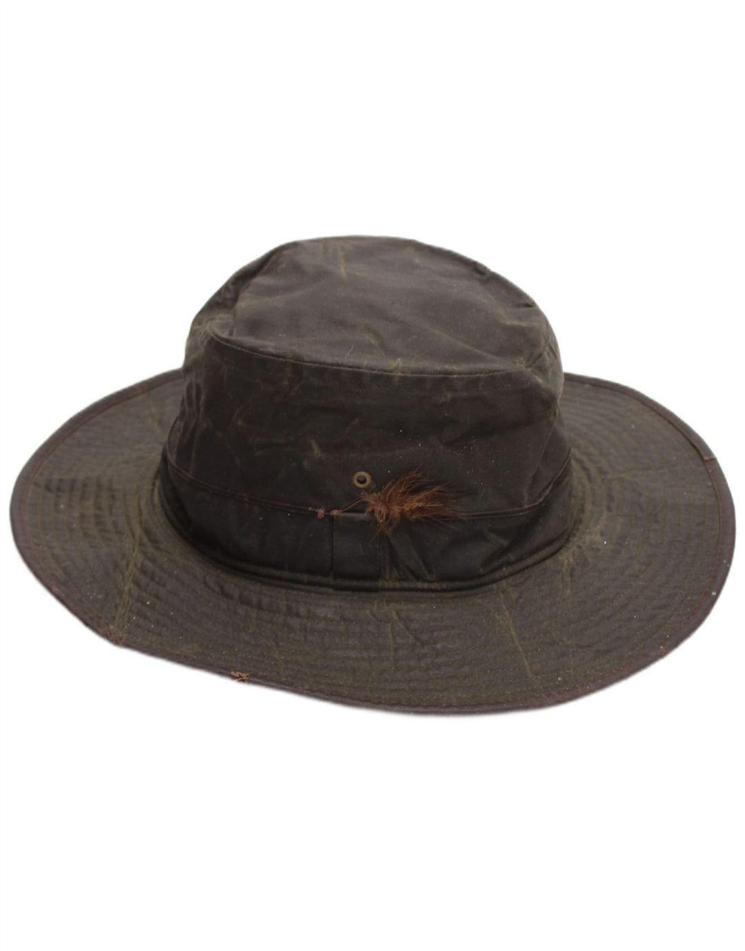 Vintage Ανδρικό Κερωμένο Καπέλο Bucket Μεγάλο Χακί Βαμβακερό