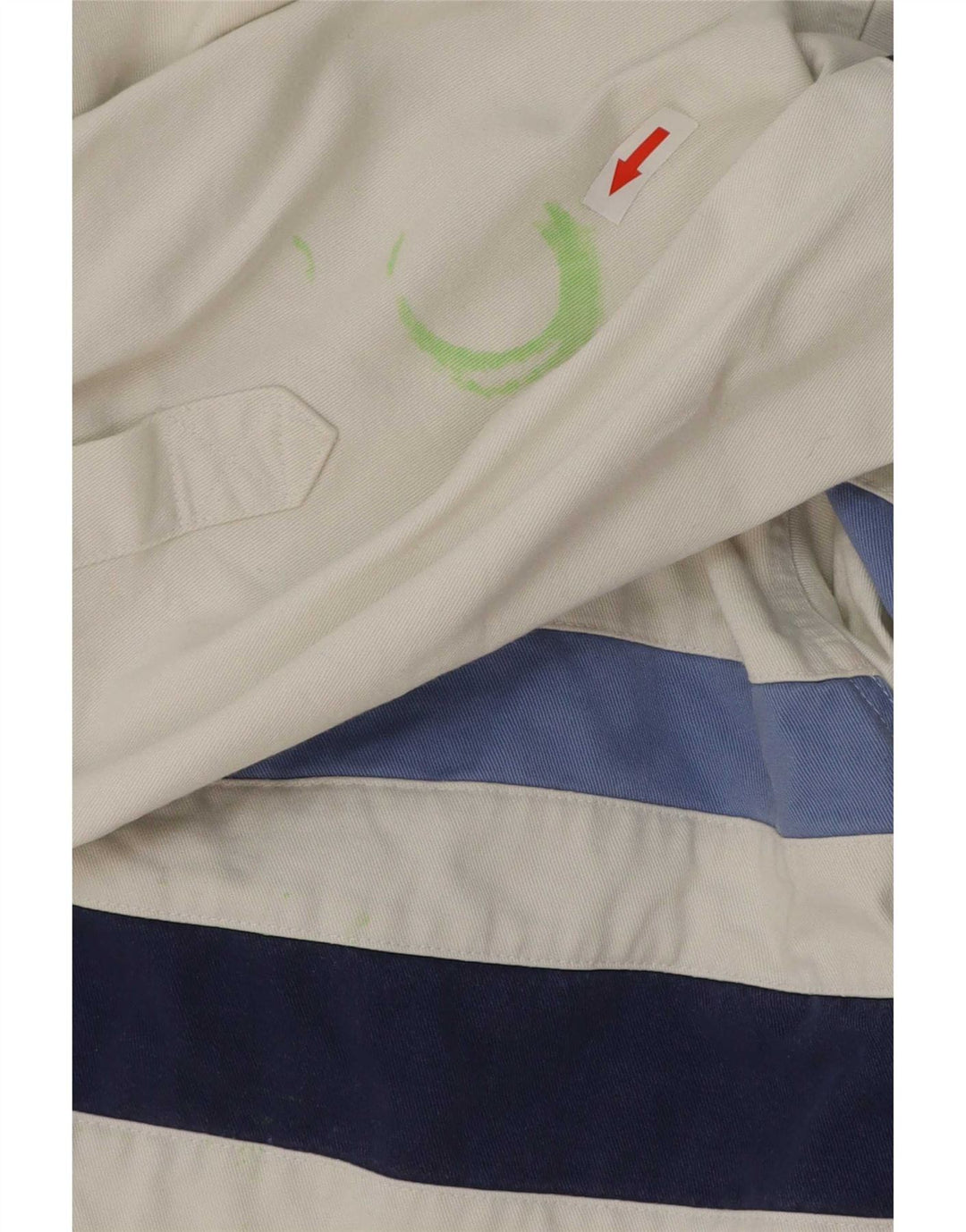 Ανδρικό πουλόβερ πουκάμισο Crew Clothing, Βαμβακερό μεσαίο λευκό ριγέ