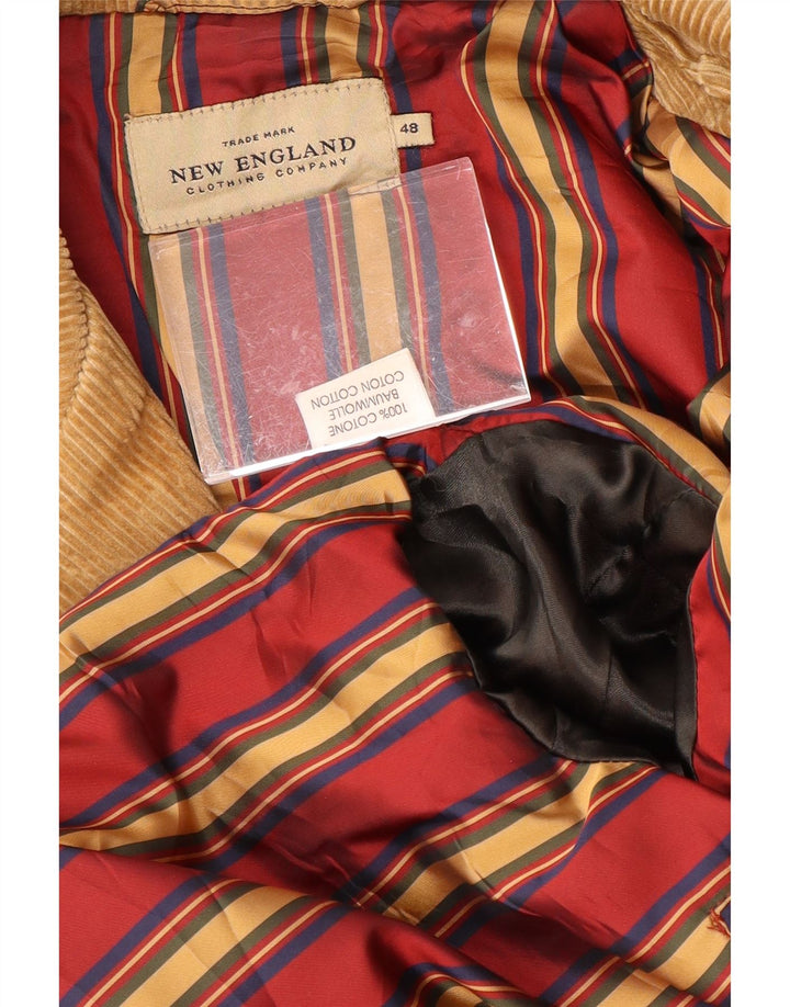 NEW ENGLAND Ανδρικό Κοτλέ Παλτό EU 48 Μεσαίο Καφέ Βαμβακερό